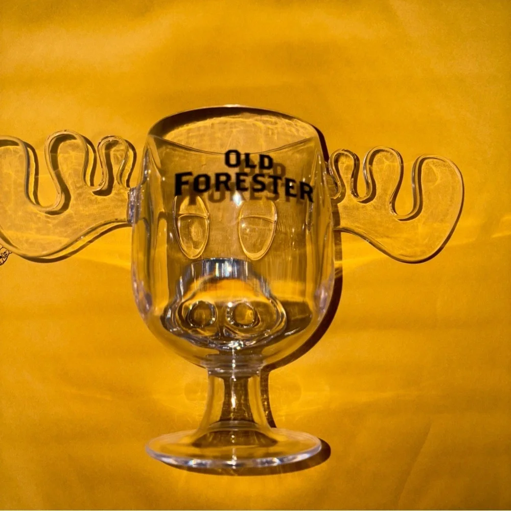 Old Forester Plastic Cup Mug Moose Christmas Vacation Prop Acrylic Antlers (2)